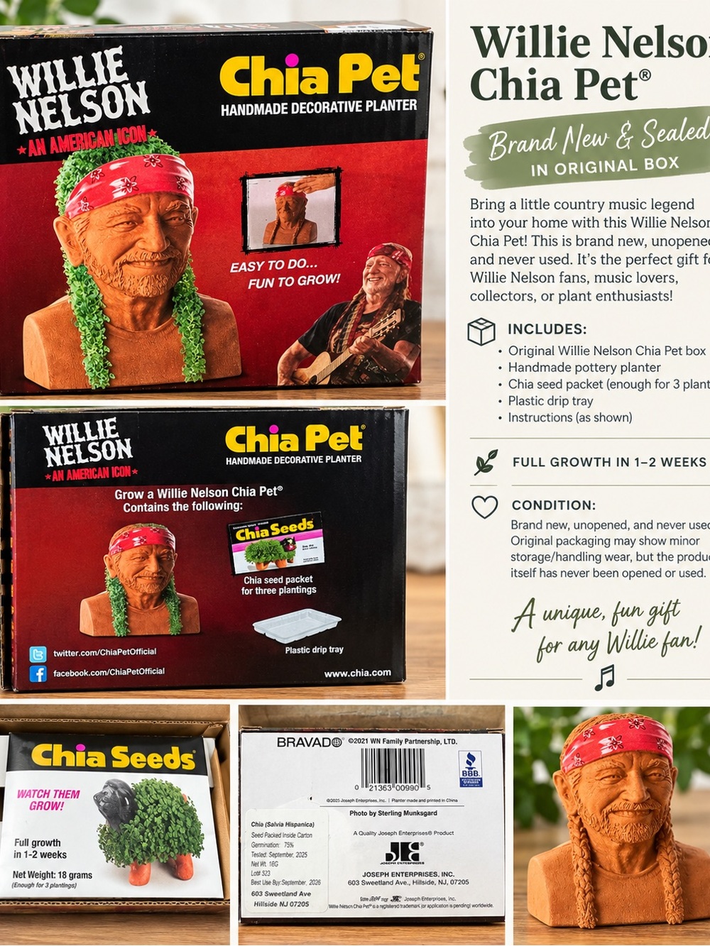 🌿 Willie Nelson – Brand New in Box